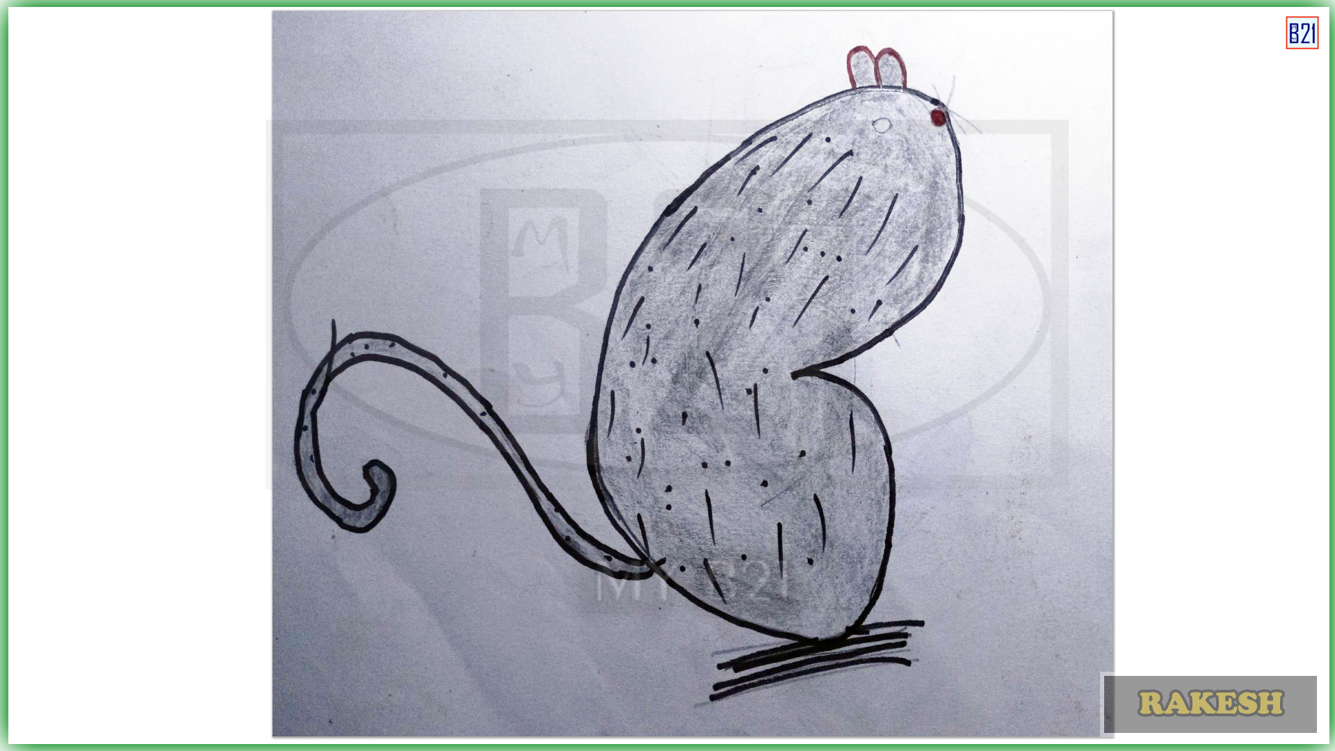 Brown rat drawing | Made by Rakesh