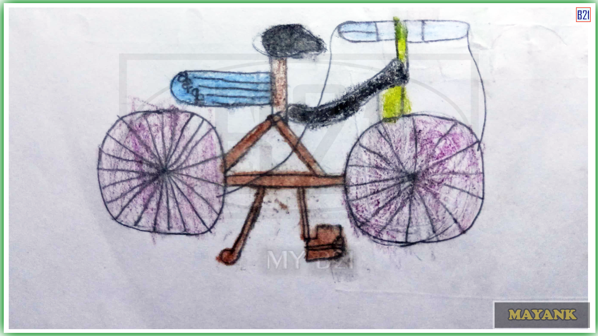 Cycle drawing | Made by Mayank