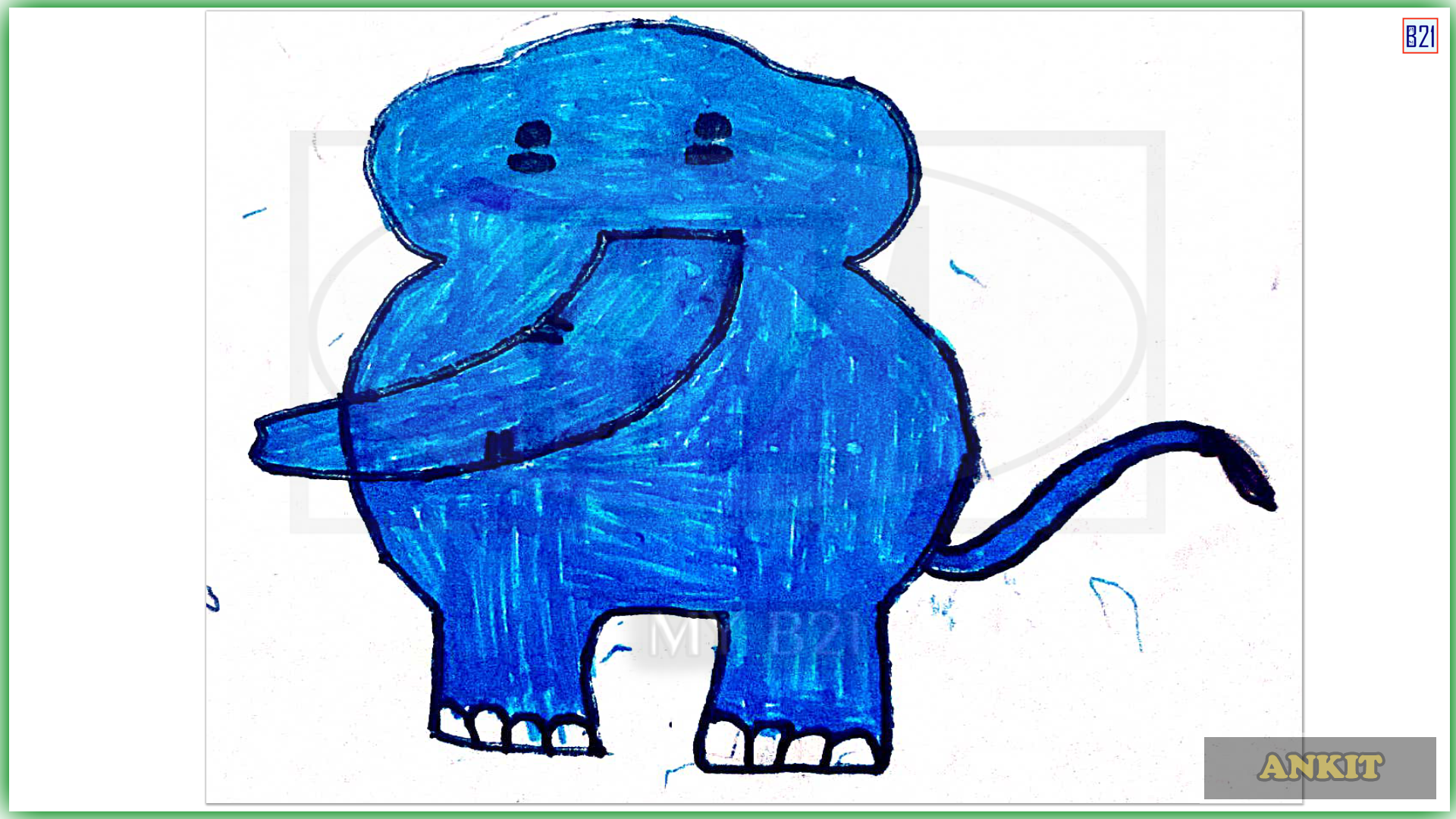 Elephant colour drawing | Made by Ankit