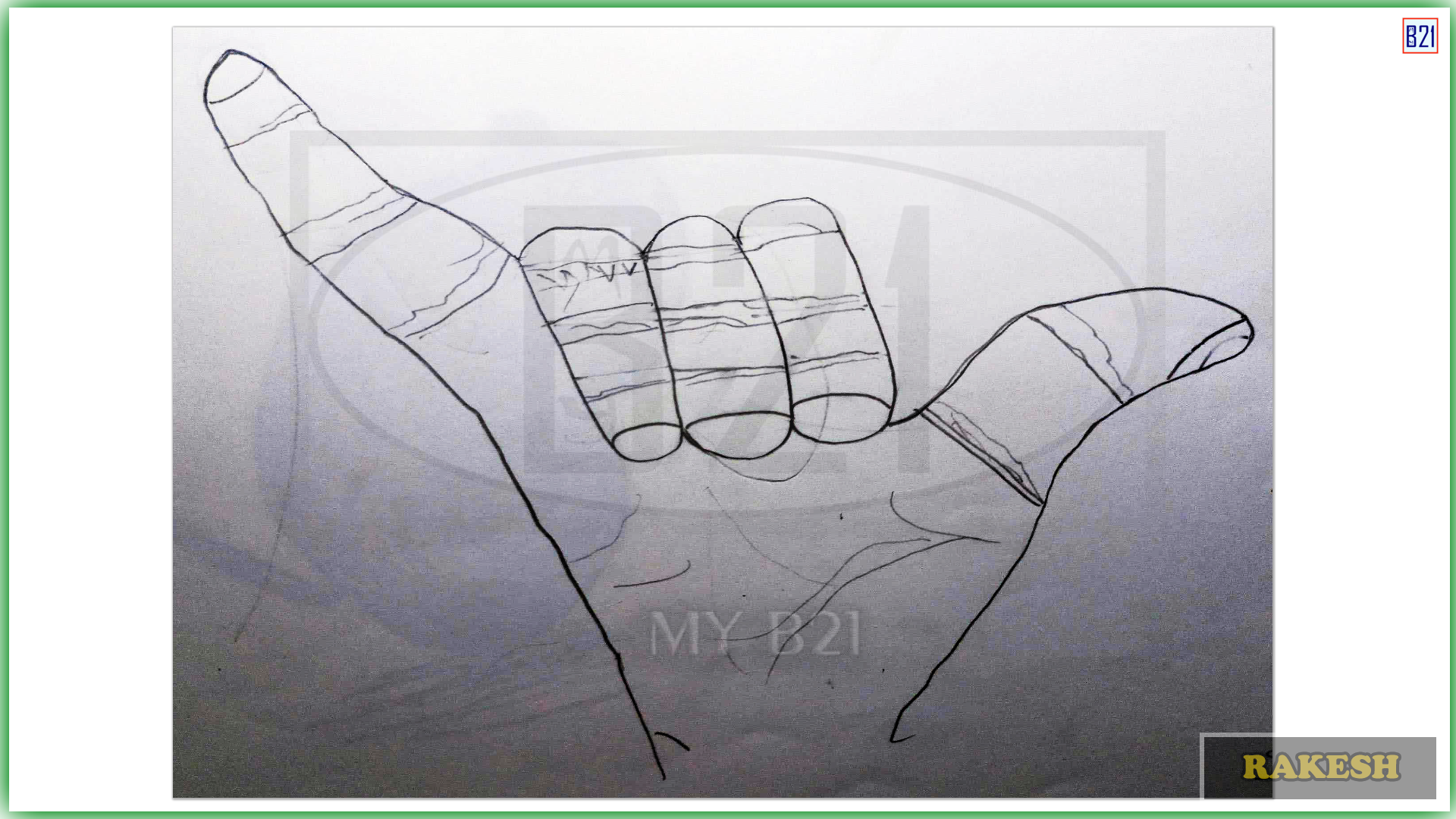 Hand as like drawing | Made by Rakesh