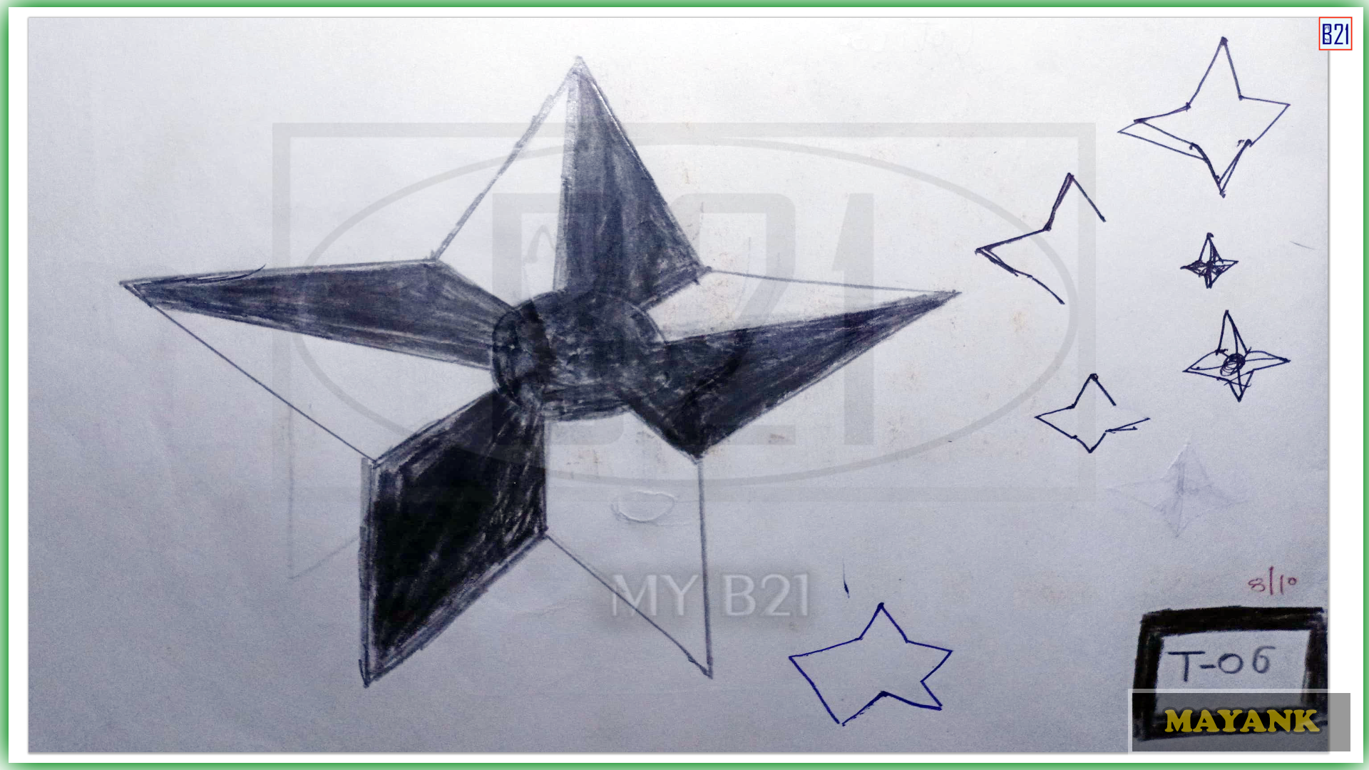 One star drawing | Made by Mayank