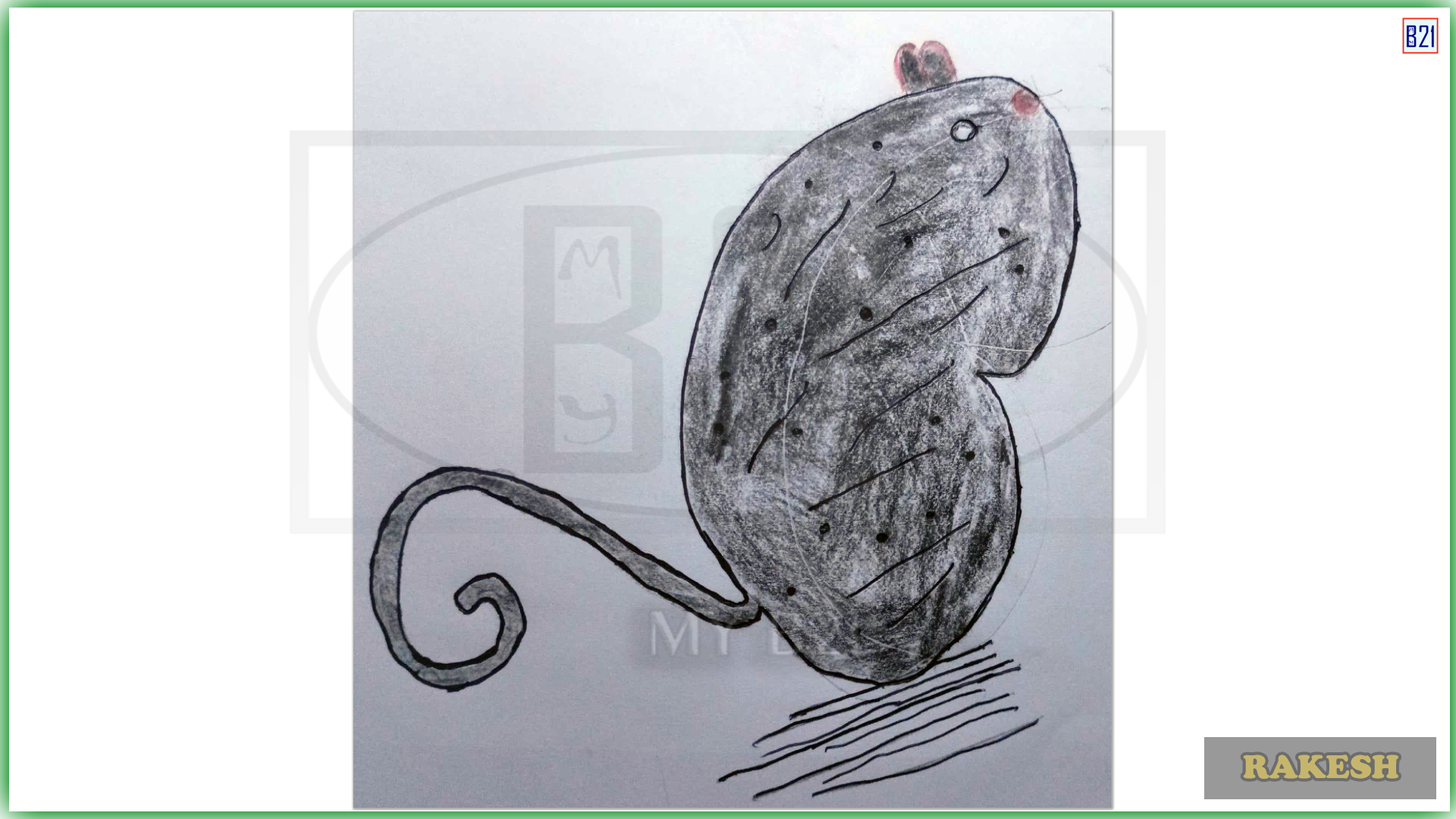 Rat long tail drawing | Made by Rakesh