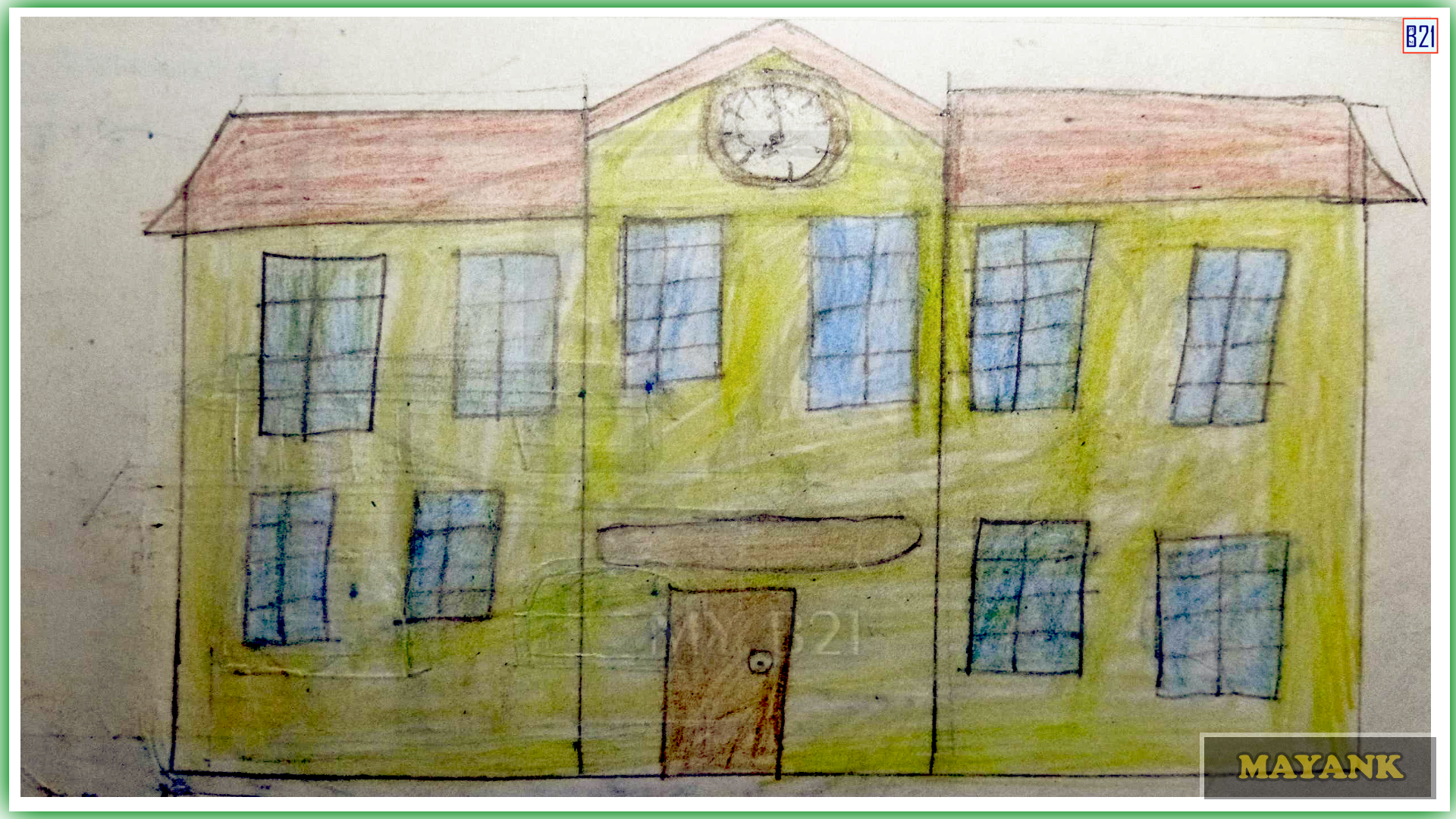 School drawing | Made by Mayank