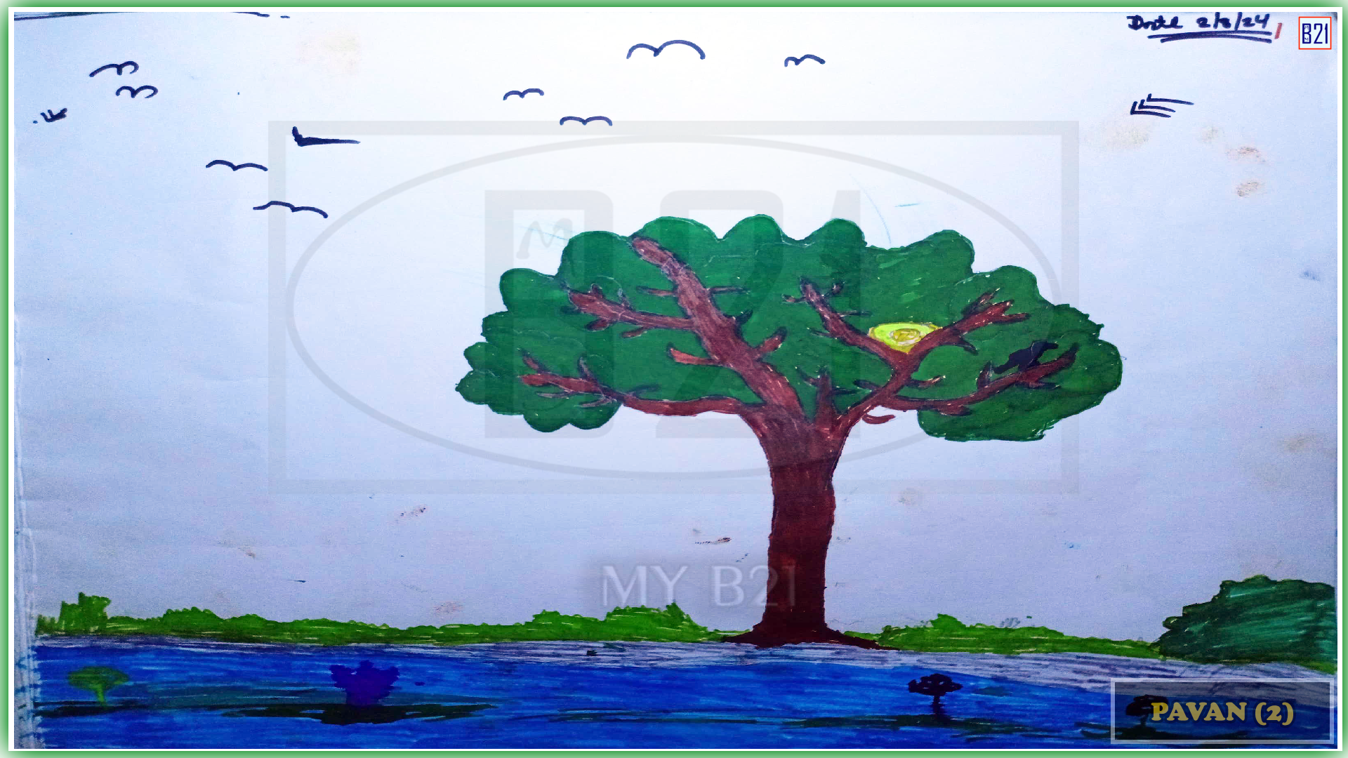 Big Tree Drawing - Made by Pavan