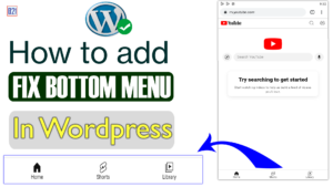 How to add fix bottom menu in wordpress website