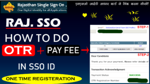 How to Fatch Details in OTR SSO ID via Adhar Card. Pay Fee Process | SSO Rajasthan