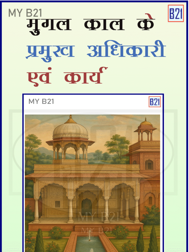 मुगल काल के प्रमुख अधिकारी एवं कार्य ndian History –  Quick Recall