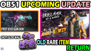 FREE FIRE OLD ITEM RETURN OB51 NEW UPDATE
