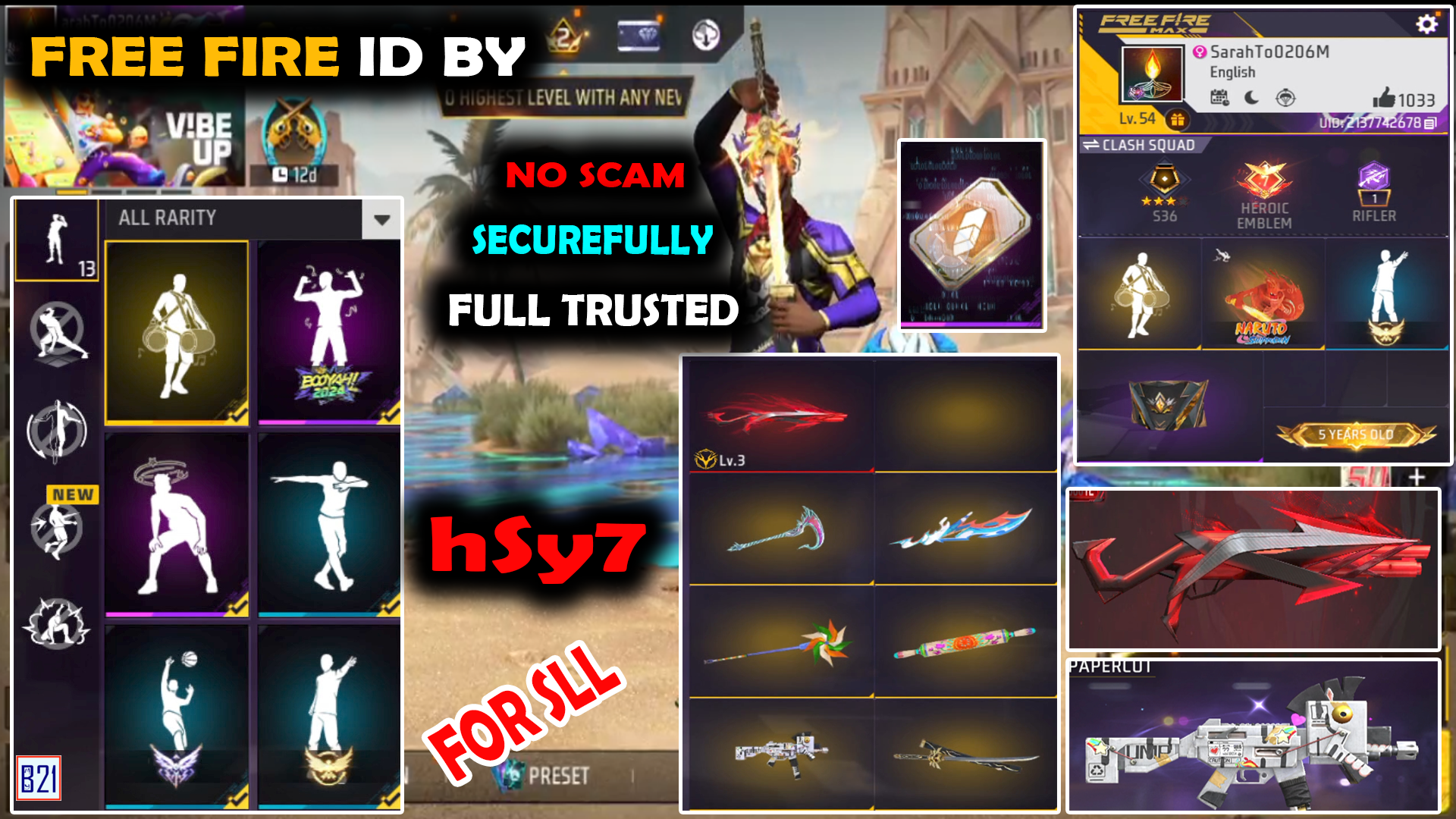 Sell Free Fire ID for Cash | FF ID