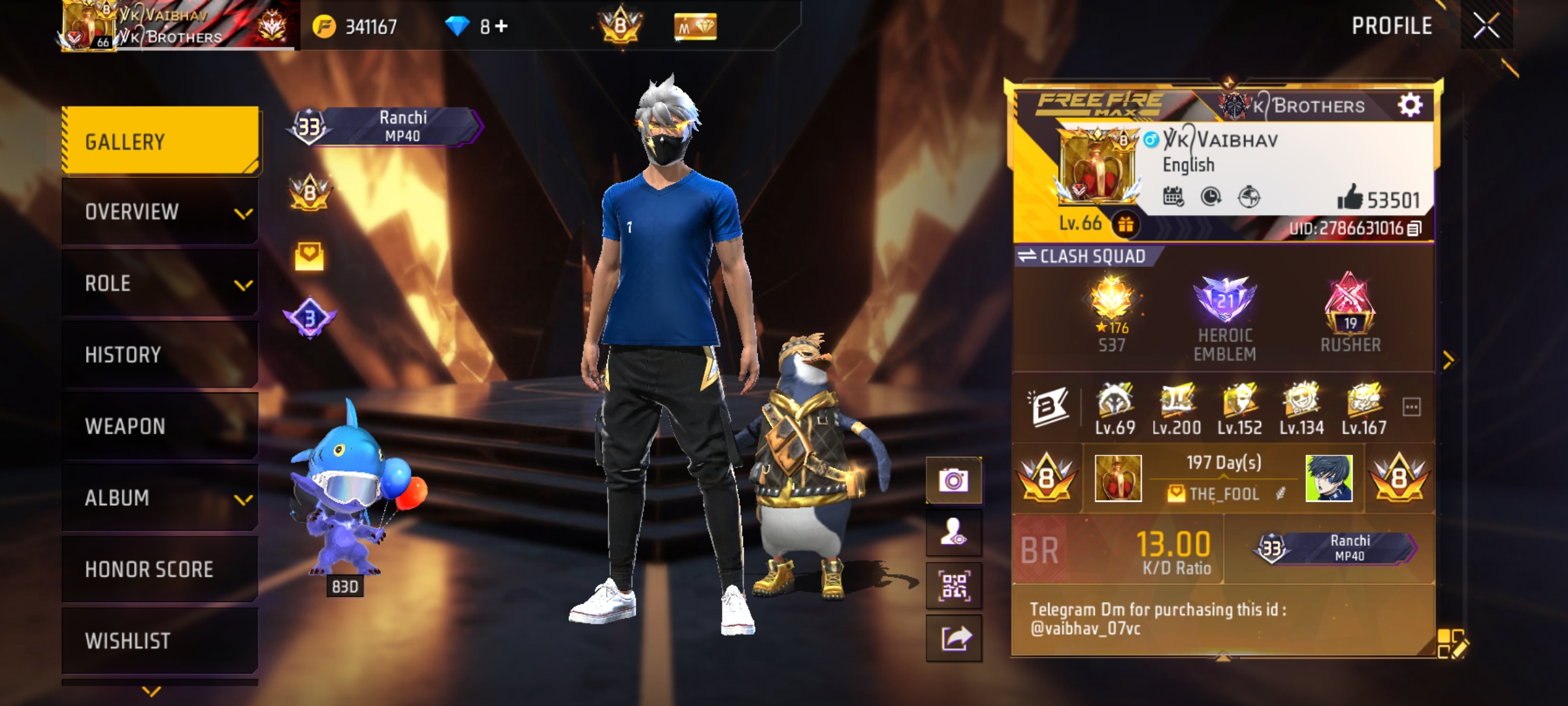 Free Fire id sell website